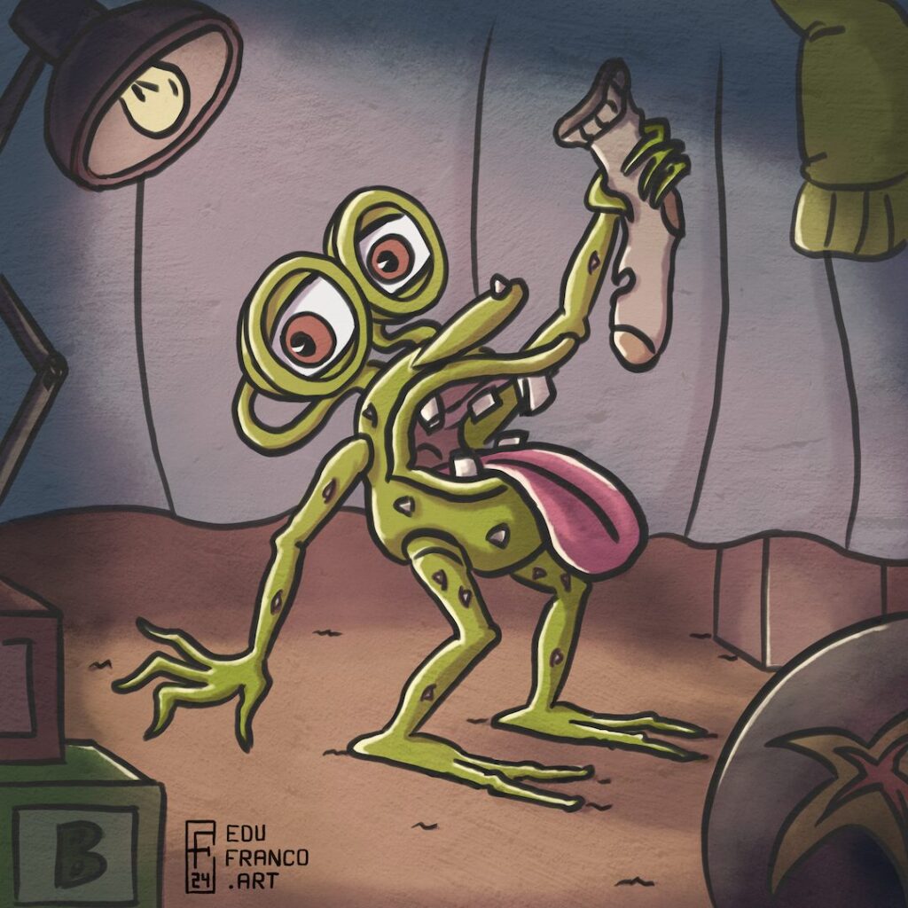 ilustración bumpy el travieso por edu franco ilustrador y animador 2d